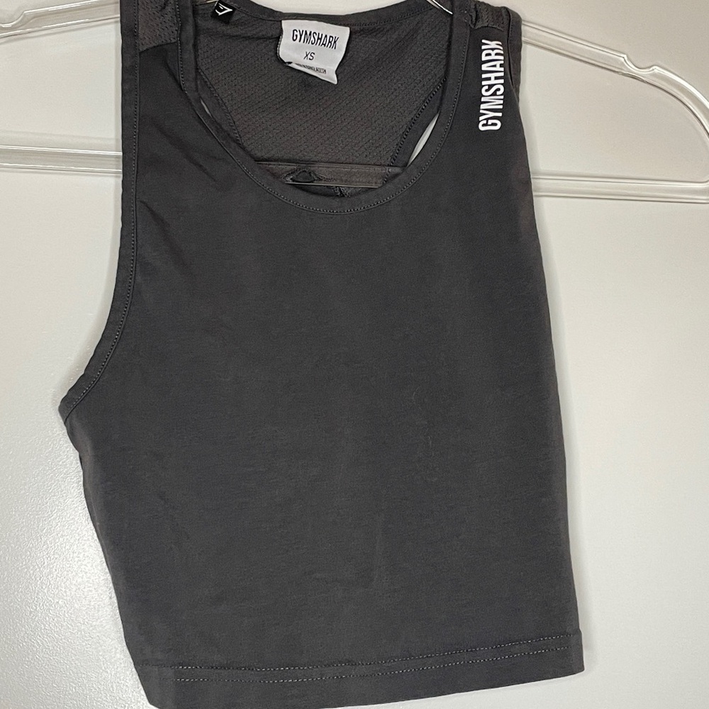Gymshark Training Cropped Vest - Charcoal XS